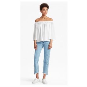 French Connection Crepe Off-the-Shoulder Top NWT